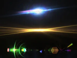 炫彩光晕光束闪光效果