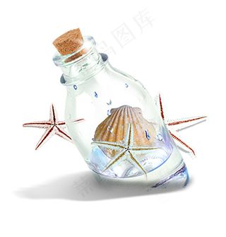 沙滩 瓶子 海星 漂流 许愿