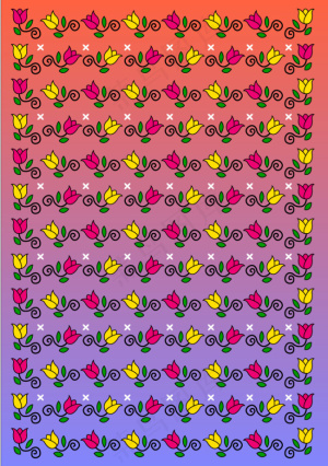 卡通玫瑰花矢量底图