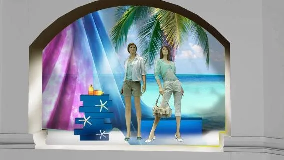 夏季橱窗陈列图片 夏季橱窗陈列图片