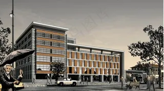 建筑景观效果图图片