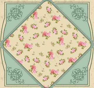 欧式复古花纹边框 玫瑰花图片