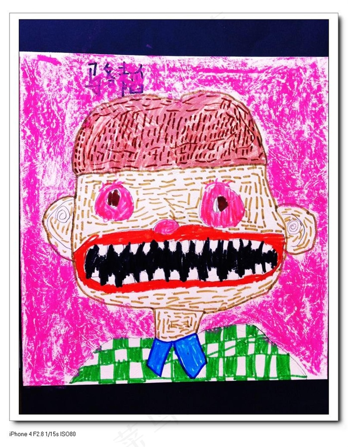 大嘴人 儿童画图片