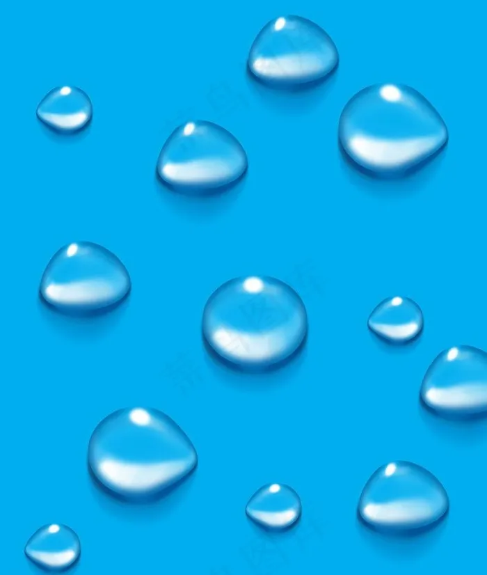 水滴 露珠图片psd模版下载