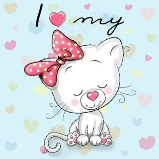 戴蝴蝶结的猫咪图片