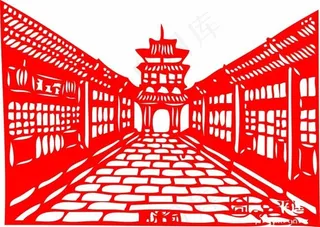 古建筑剪纸