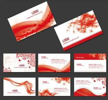 个性图案名片设计PSD素材