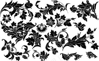 唯美文艺花卉装饰矢量设计（分组图）