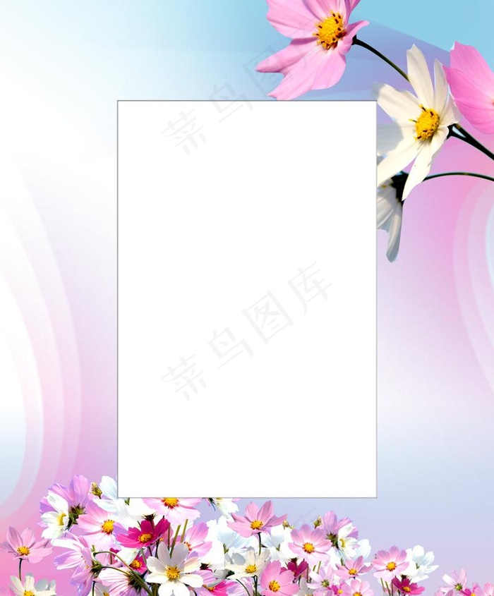花卉相框图片psd模版下载