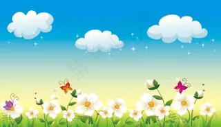 卡通背景psd分层