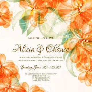 梦幻花朵婚礼主题背景图片