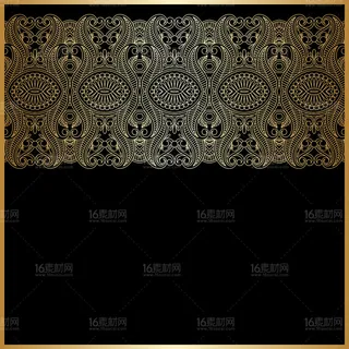 金色花纹底纹装饰矢量素材