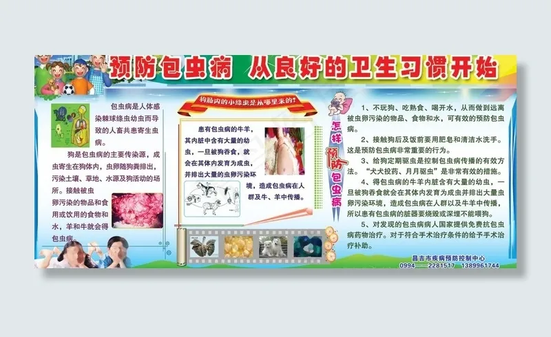 包虫病展板图片psd模版下载