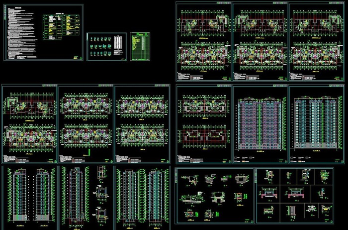 高层住宅详细CAD设计图