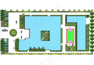 工厂绿化方案效果图图片