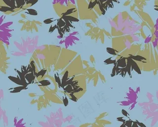 卡通抽象花朵花纹底纹图片