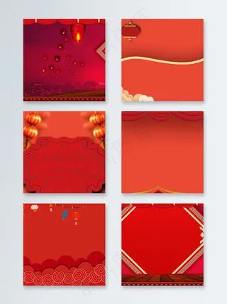 新年红色中国风主图背景