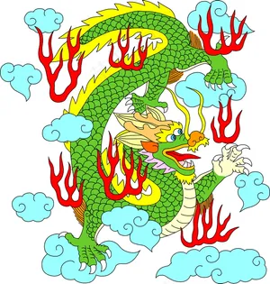 青龙祥云图腾