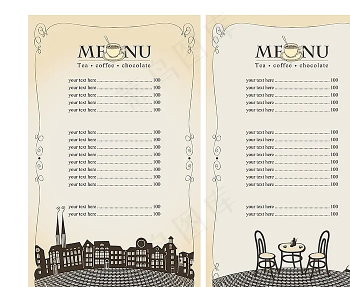 菜谱模板eps,ai矢量模版下载