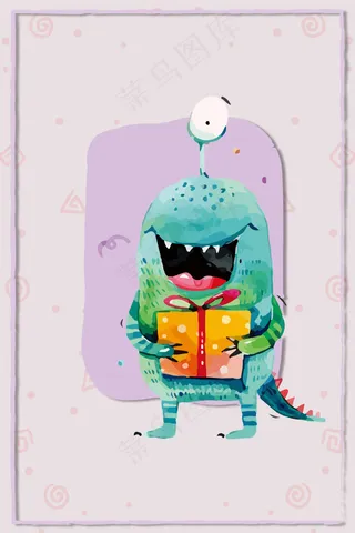 卡通手绘怪物独眼怪