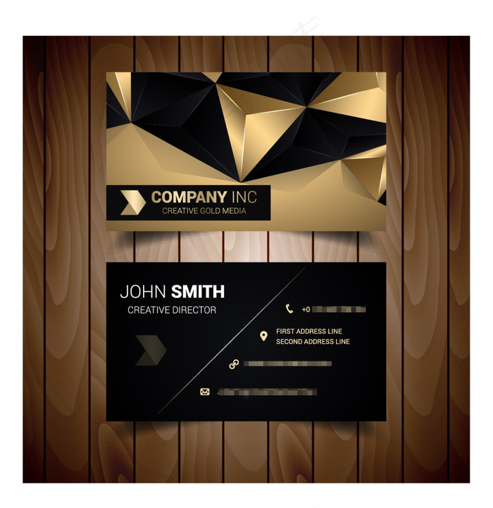 金色高档名片