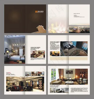 高档装饰画册模板矢量素材