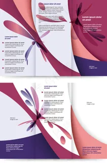 彩色水滴三折页图片