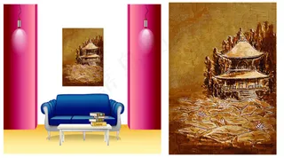 室内家居艺术墙画