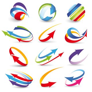 摘要设计元素矢量标志箭头04