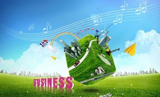 田园风光创意设计图片