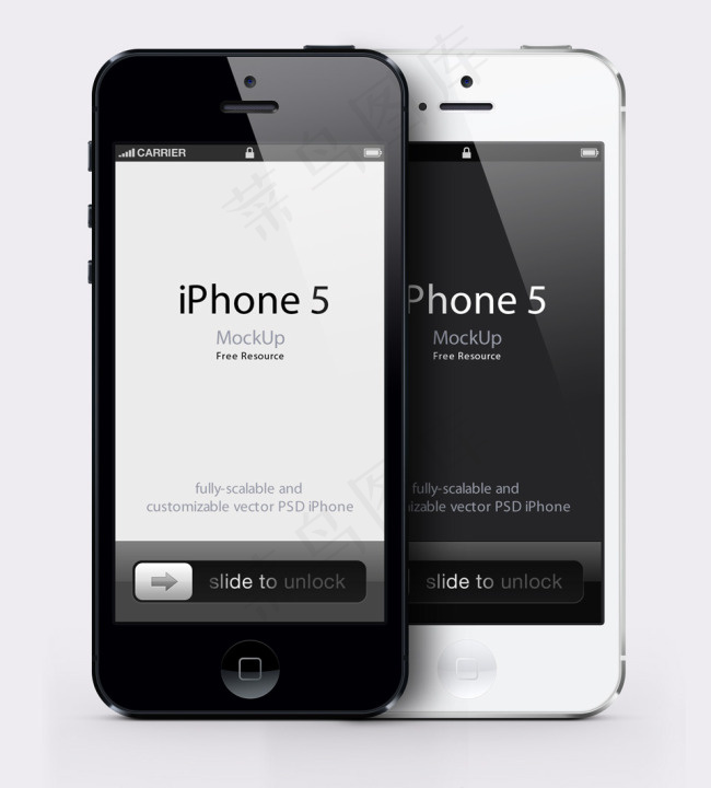 苹果iPhone5手机psd模版下载