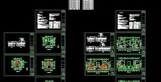 现代别墅照明电气平面设计图