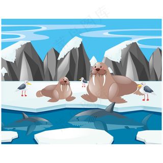 卡通狮子矢量设计