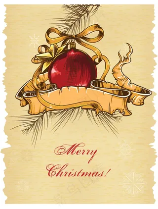 蝴蝶球和滚动圣诞节插画