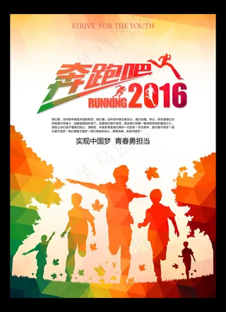 奔跑吧2016致青春海报模板