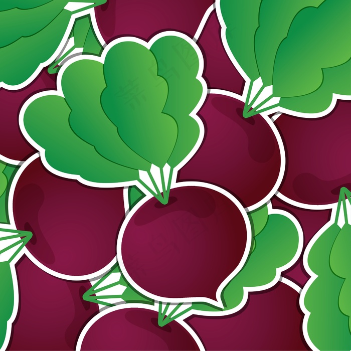 矢量格式的甜菜标签卡