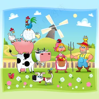 绿色背景矢量图