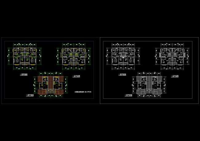 二层平面图cad图纸