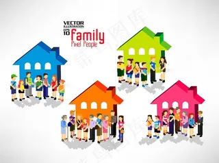 矢量像素小人图片