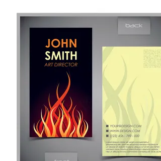 潮流商务名片设计矢量图