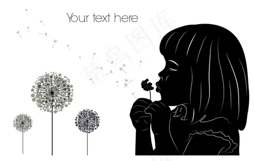 时尚蒲公英插画 时尚蒲公英插画