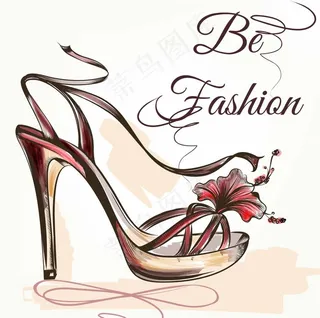时尚的高跟鞋