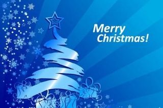 摘要蓝色圣诞背景矢量插画