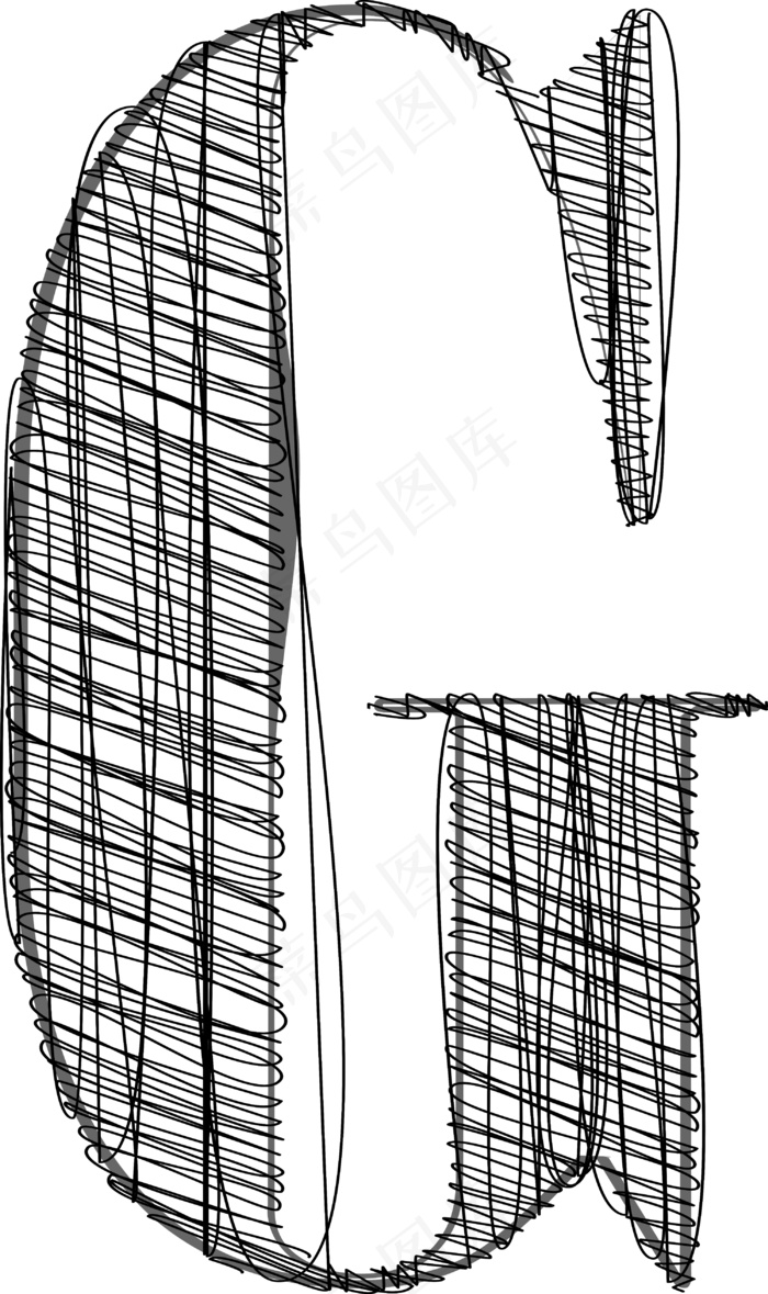 手绘字体矢量插画