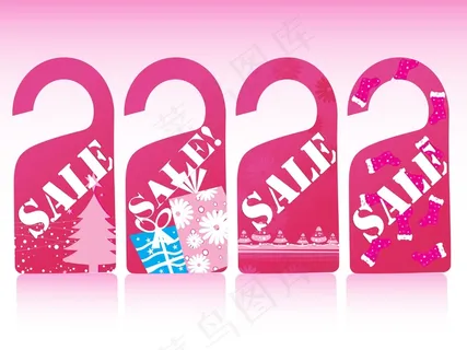 圣诞矢量销售吊牌系列