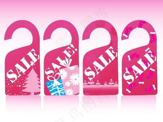 圣诞矢量销售吊牌系列