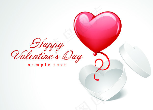 红色的热气球矢量