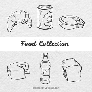 美味的粗略的食物采集