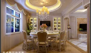 欧式别墅餐厅图片