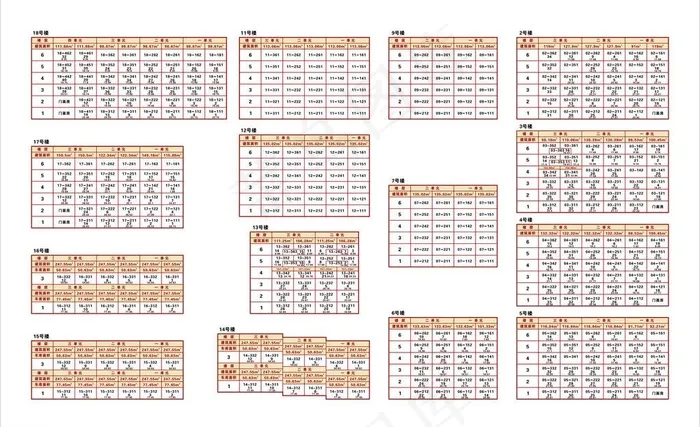 楼盘销控表图片cdr矢量模版下载